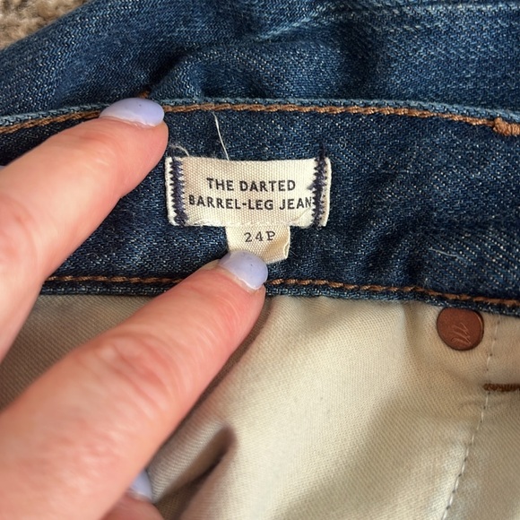 VGUC Madewell Darted Barrel Jean. Size 24 Petite - Picture 3 of 10